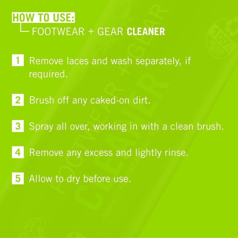 Grangers Shoe and Outdoor Gear Cleaner, Easy to Apply Spray Bottle (275ml) - Image 4